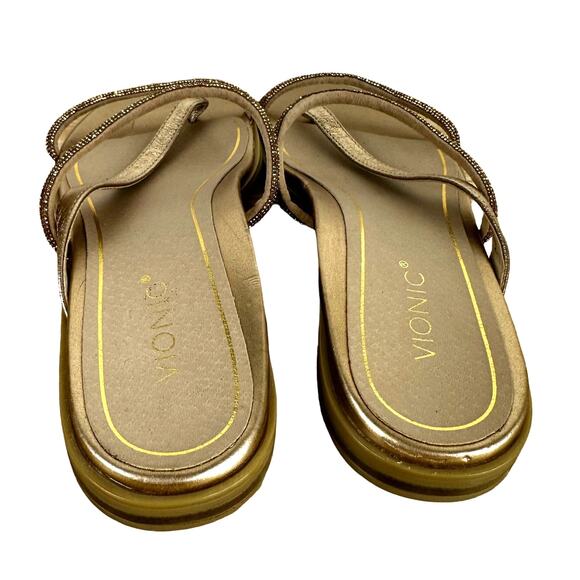 Vionic Prism Sandal Gold Color Women's Size 8M New Without Box Condition - Picture 3 of 7